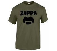 T-shirt punk crâne motard Glam Rock Band Irish Punk Stiff Rock Sham Frank Zappa, T-shirt vert militaire imprimé noir, L