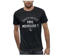 T-shirt Quand te reverrai-je, pays merveilleux - Réplique dans le film Les bronzés font du ski - Réplique culte - Homme XXXXL
