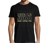 T-Shirt Que Le Judo Soit avec toi | Tshirt Humour Fun drôle Collection Sport Sciences Fiction référence à la Guerre des étoiles XL