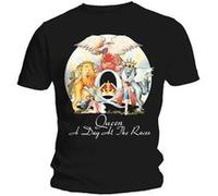 T-shirt queen a day at the races unisexe noir taille xl Noir G