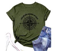 T-shirt queue de feu à manches courtes, veste t-shirt pour femme élégant, Vert armée., M