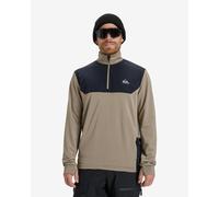 T-shirt Quiksilver Early Start demi-zip à manches longues marron clair noir - XL