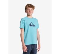 T-shirt Quiksilver Ev Comp Logo manches courtes bleu noir garçon - 10