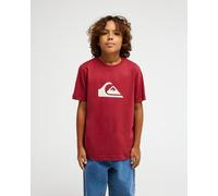 T-shirt Quiksilver Ev Comp Logo manches courtes rouge blanc garçon - 14