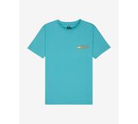 T-shirt Quiksilver Quik Globe manches courtes turquoise garçon - 16