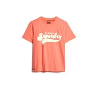 T-shirt rÃ©tro dÃ©contractÃ© floquÃ© femme Superdry Rouge S