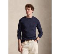 T-shirt Ralph Lauren Custom Slim manches longues bleu marine rouge - M