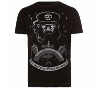 T-shirt Rammstein T-shirt marin officiel pour homme Noir avec imprime multicolore sur le devant et le dos M