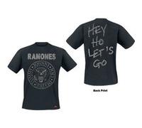 T-shirt ramones seal hey ho unisexe noir taille xxl Noir G