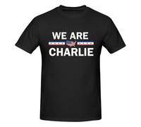 T-Shirt Ras du Cou à Manches Courtes We are Charlie Kirk (11) pour Homme en Coton