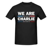 T-Shirt Ras du Cou à Manches Courtes We are Charlie Kirk (12) pour Homme en Coton