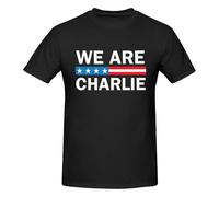 T-Shirt Ras du Cou à Manches Courtes We are Charlie Kirk (13) pour Homme en Coton