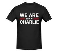 T-Shirt Ras du Cou à Manches Courtes We are Charlie Kirk (3) pour Homme en Coton