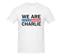 T-Shirt Ras du Cou à Manches Courtes We are Charlie Kirk (4) pour Homme en Coton