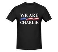 T-Shirt Ras du Cou à Manches Courtes We are Charlie Kirk (5) pour Homme en Coton