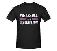 T-Shirt Ras du Cou à Manches Courtes We are Charlie Kirk (8) pour Homme en Coton