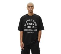 T-Shirt Raven Gothic Oversize Noir Noir