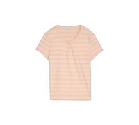 T-shirt rayÃ© col tunisien femme Tom Tailor Denim Orange M
