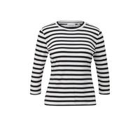 T-shirt rayÃ©e coupe slim Ã manches 3/4 femme COMMA Bleu 34