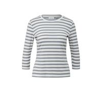 T-shirt rayÃ©e coupe slim Ã manches 3/4 femme COMMA Gris 38