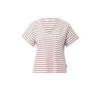 T-shirt rayÃ© en jersey interlock Ã col V femme s.Oliver Rose 34