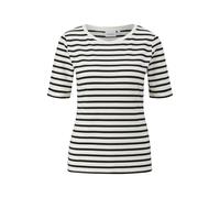 T-shirt rayÃ© en viscose mÃ©langÃ©e coupe slim femme COMMA Blanc 46