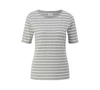 T-shirt rayÃ© en viscose mÃ©langÃ©e coupe slim femme COMMA Gris 44
