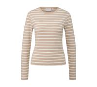 T-shirt rayé en jersey manches longues femme COMMA Beige 46