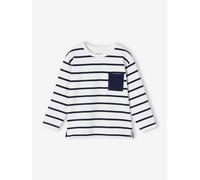 T-shirt rayé garçon personnalisable écru 10A
