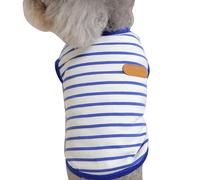 T-Shirt rayé pour Chien, à la Mode, Doux, Confortable, Extensible, pour Bichon frisé, Schnauzer, Teddy, Petit Chien, vêtements en Polyester, vêtements de Printemps et d'automne (XXL)