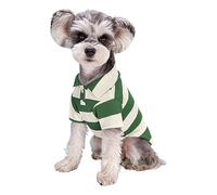 T-shirt rayé pour petit animal de compagnie, bichon à manches courtes, polo à 2 jambes, vêtement pour chiot, chemise rayée, respirant