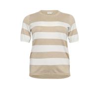 T-shirt rayures femme KAFFE Curve Lizzy Beige S