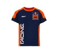 Red Bull Maillot Réplique de l'équipe KTM - Logos des partenaires - Matière respirante - Enfants - 104 - Bleu/Orange, Bleu - orange, 140 cm