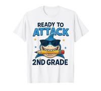 T-Shirt « Ready to Attack 2nd Grade Shark Back to School » pour Enfants T-Shirt