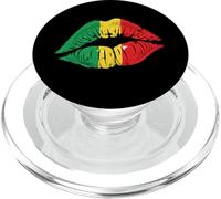 T-Shirt Reggae Kissing Lips Rastafari Rasta Music PopSockets PopGrip pour MagSafe