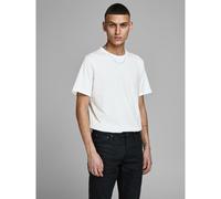 T-shirt Regular Fit Col rond Manches courtes Blanc en coton Pete M