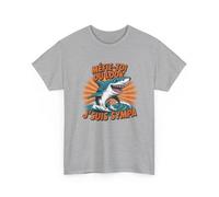 T-shirt Requin Humour - Méfie-Toi Du Look J’suis Sympa - Tee Shirt Unisexe - Blanc Gris Noir