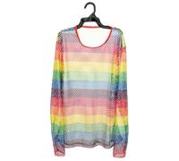 T-Shirt Résille Arc-En-Ciel Manches Longues Femme Multicolore