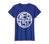 T-Shirt Resist- Anti-Corruption Politique T-Shirt, Femme, Bleu Royal, XL