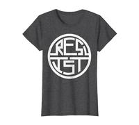 T-Shirt Resist- Anti-Corruption Politique T-Shirt, Femme, Chiné Foncé, XL