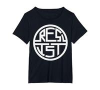 T-Shirt Resist- Anti-Corruption Politique T-Shirt, Femme Grandes Tailles, Noir, 5X