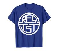 T-Shirt Resist- Anti-Corruption Politique T-Shirt, Homme, Bleu Royal, XL