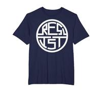 T-Shirt Resist- Anti-Corruption Politique T-Shirt, Homme Grandes Tailles, Bleu Marine, 5X Tall