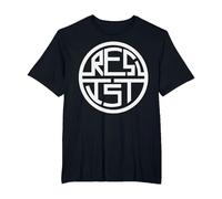 T-Shirt Resist- Anti-Corruption Politique T-Shirt, Homme Grandes Tailles, Noir, 5X Tall