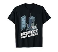 T-Shirt Respect Your Elders Gaming Rétro 80s Manette T-Shirt