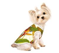 T-shirt respirant avec imprimé oiseau de paradis tropical pour petits chiens, chiots, chatons