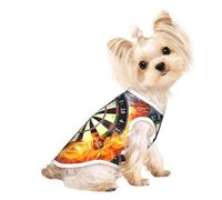 T-shirt respirant pour chiens et chats avec imprimé cible de fléchettes pour petits chiens