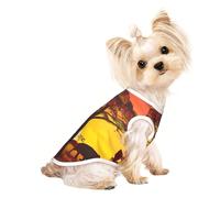T-shirt respirant pour petits chiens et chatons africains avec imprimé coucher de soleil