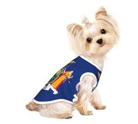 T-shirt respirant pour petits chiens et chatons avec imprimé drapeau de New York