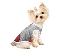 T-shirt respirant pour petits chiens et chats avec motif Tour Eiffel Paris Street Rouge